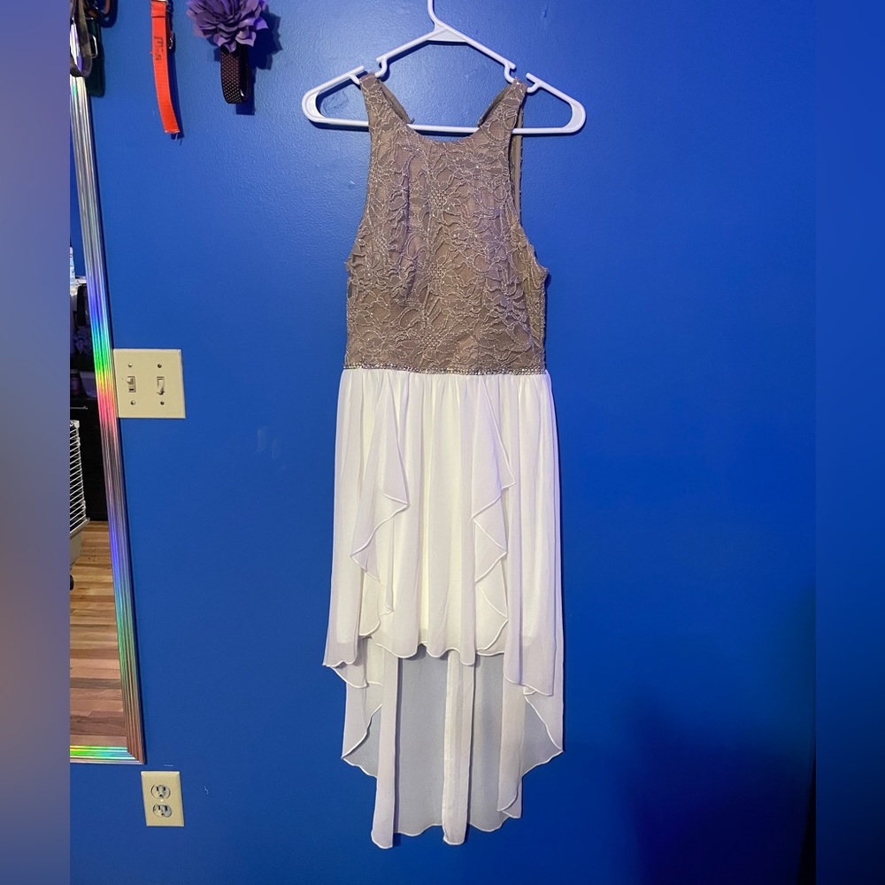 City Triangles Gold and White Dress
